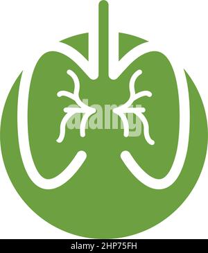illustration vectorielle d'icône de poumons humains Illustration de Vecteur