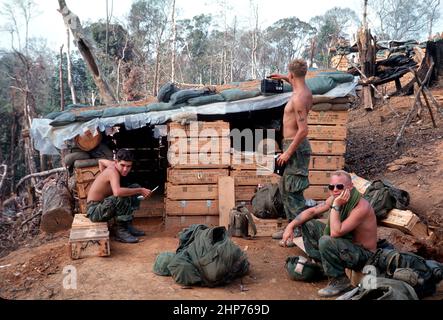 Photos de la guerre du Vietnam: BAS, LZ Rattlesnake, mai 1969 - photo PD avec l'aimable autorisation de l'USMC Banque D'Images