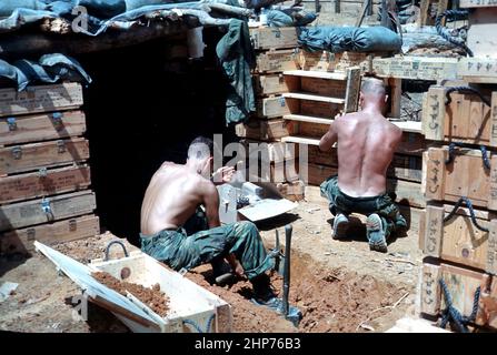 Photos de la guerre du Vietnam: BAS, LZ Rattlesnake', mai 1969 - photo PD avec l'aimable autorisation de l'USMC Banque D'Images