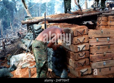 Photos de la guerre du Vietnam : BAS, LZ Rattlesnake, juin 1969 - photo PD avec l'aimable autorisation de l'USMC Banque D'Images