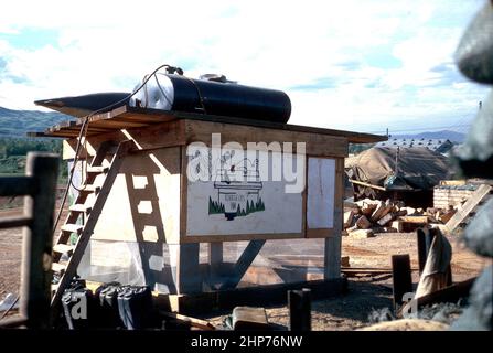 Douche, Hill 37, août 1969 - photo PD avec la permission de l'USMC Banque D'Images