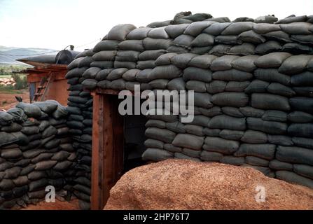 Photos de la guerre du Vietnam : Bunker, Hill 37, août 1969 - photo PD avec la permission de l'USMC Banque D'Images