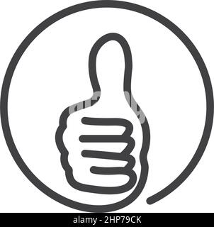 illustration vectorielle avec icône de mouvement de pouce Illustration de Vecteur