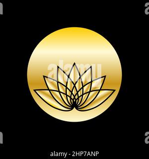 Logo abstrait fleur de lotus Illustration de Vecteur