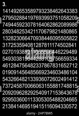 Pi à plusieurs décimales Illustration de Vecteur