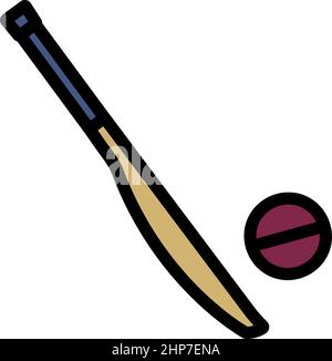 L'icône de Cricket Illustration de Vecteur
