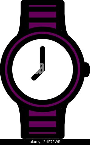 Icône Business Woman Watch Illustration de Vecteur