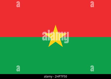 Drapeau national du Burkina Faso Illustration de Vecteur