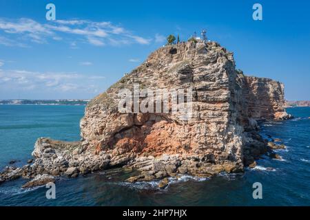 Pointe du cap de Kaliakra dans la région sud de Dobruja, au nord de la côte bulgare de la mer Noire Banque D'Images