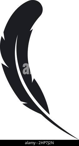 modèle vectoriel d'illustration d'icône de plume Illustration de Vecteur