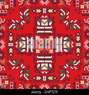 Motif de broderie bulgare 11 Illustration de Vecteur