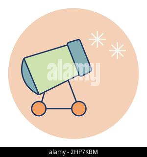 Icône de vecteur de canon à neige. Panneau hiver Illustration de Vecteur