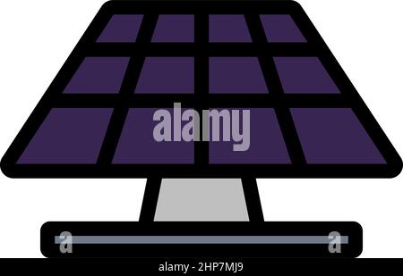Icône du panneau d'énergie solaire Illustration de Vecteur