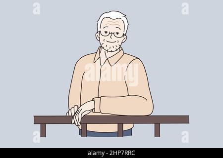 Portrait du concept d'homme heureux et mature. Illustration de Vecteur