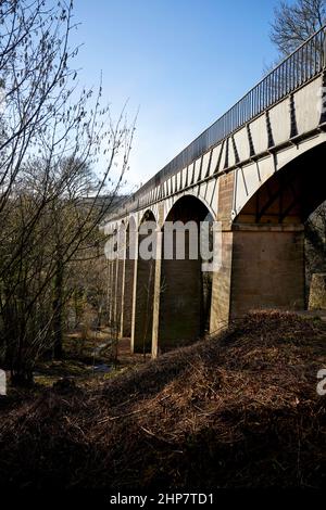 Pontcysyllte Aqueduct 19 arque de l'ingénierie par Thomas Telford, enjambant la rivière Dee à Wrexham, Llangollen Banque D'Images