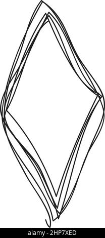 Cerf-volant à dessin à la main, élément de griffonnage d'esquisse, crayon art dessin contour dessin glyphe illustration Illustration de Vecteur