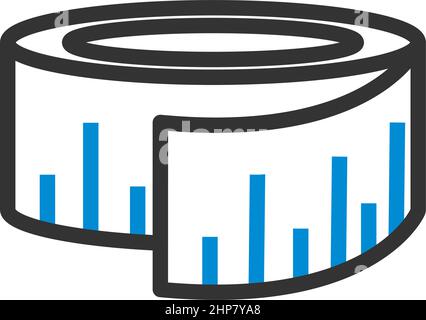 Icône du ruban de mesure Illustration de Vecteur