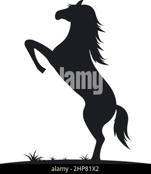 motif d'illustration vectoriel d'icône de cheval debout Illustration de Vecteur
