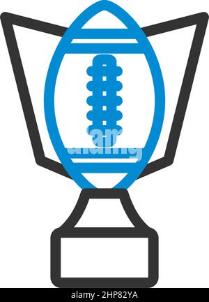 Icône de la coupe American football Trophy Illustration de Vecteur