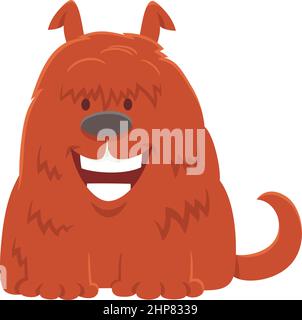 personnage animal chien rouge à l'effigie d'un dessin animé Illustration de Vecteur