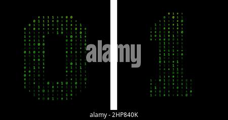 code binaire numérique 0,1. conception vectorielle Illustration de Vecteur
