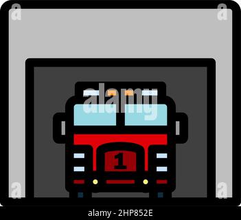 Icône de la caserne de pompiers Illustration de Vecteur