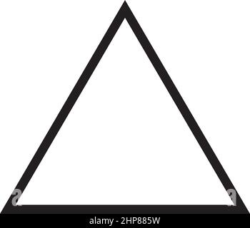 Icône en forme de triangle symbole vectoriel contour du contour pour la création graphique élément d'interface utilisateur dans une illustration de pictogramme Illustration de Vecteur