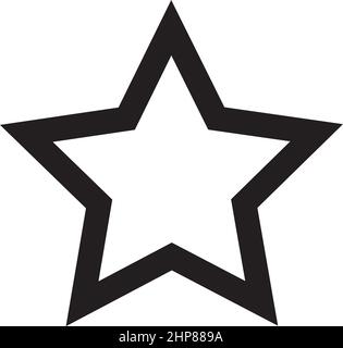 Icône en forme d'étoile symbole vectoriel contour pour la création graphique élément d'interface utilisateur dans une illustration de pictogramme Illustration de Vecteur