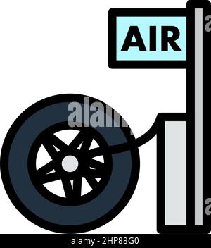 Icône de la station de pompage des roues Illustration de Vecteur