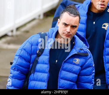 Leinster, Irlande. 19th févr. 2022. 19th février 2022 ; RDS Stadium, Leinster, Irlande: United Rugby Championships, Leinster versus Ospreys: James Lowe de Leinster arrive à RDS Arena crédit: Action plus Sports Images/Alay Live News Banque D'Images