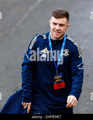 Leinster, Irlande. 19th févr. 2022. 19th février 2022 ; RDS Stadium, Leinster, Irlande: United Rugby Championships, Leinster versus Ospreys: Luke McGrath (c) de Leinster arrive à RDS Arena crédit: Action plus Sports Images/Alay Live News Banque D'Images