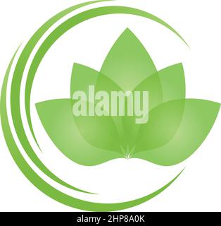 Feuilles, plante, naturopathe, jardinier, bien-être, logo Illustration de Vecteur
