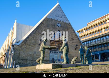 Göteborg, Suède. Feskekôrka signifie église de poissons et est le marché de poissons intérieur de la ville. Banque D'Images