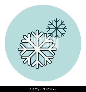 Icône de vecteur de flocons de neige. Panneau hiver Illustration de Vecteur