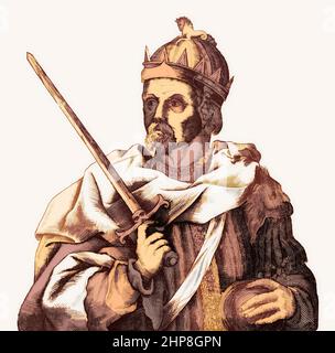 Henry II ou comme Henry Curtmantle, 1133 – 1189, roi d'Angleterre de 1154 jusqu'à sa mort en 1189 Banque D'Images