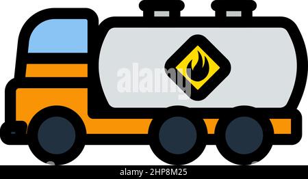 Icône de chariot élévateur à huile Illustration de Vecteur