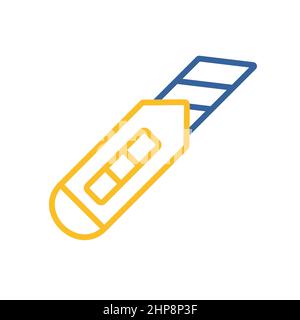 Icône plate isolée vecteur de couteau de construction Illustration de Vecteur