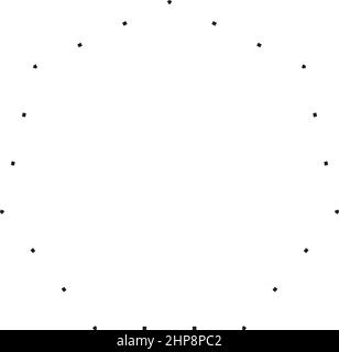 Symbole heptagon icône en forme de pointillé vecteur pour la conception graphique créative élément d'interface utilisateur dans une illustration de pictogramme Illustration de Vecteur