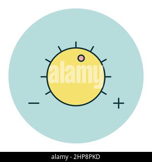 Icône de vecteur plat du bouton de volume Illustration de Vecteur