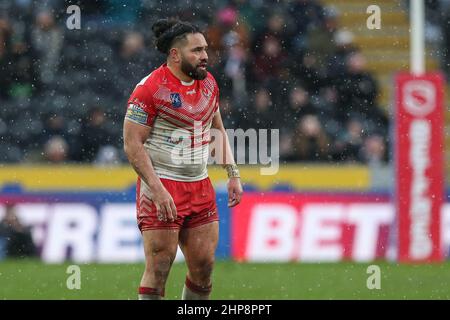 Konrad Hurrell (23) de St Helens pendant le match ] Banque D'Images