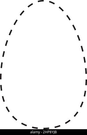 Symbole ovale en pointillés icône vectorielle pour la création graphique élément ui dans une illustration de pictogramme Illustration de Vecteur