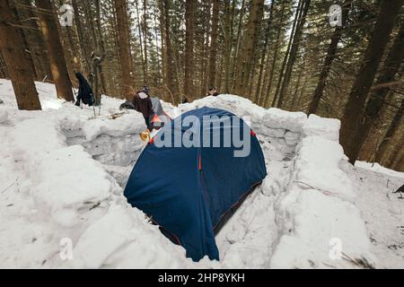 Une pile de neige Banque D'Images