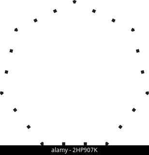 Symbole en pointillés en forme d'heptagon icône vectorielle pour la création graphique élément d'interface utilisateur dans une illustration de pictogramme Illustration de Vecteur