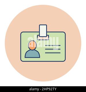 Icône de contour de badge. Panneau de l'espace de travail Illustration de Vecteur