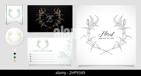 Couronne florale Illustration de Vecteur