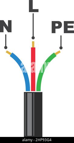 illustration vectorielle d'icône de câble électrique Illustration de Vecteur