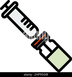 Icône vaccin Covid Illustration de Vecteur