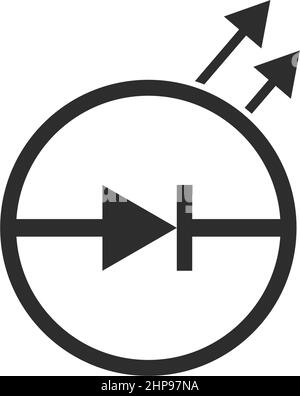 modèle de conception de panneau vectoriel d'icône de lumière led Illustration de Vecteur