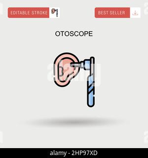 Icône de vecteur simple de l'otoscope. Illustration de Vecteur
