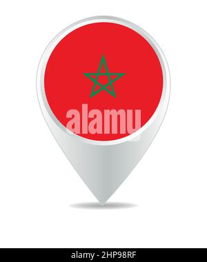 Icône d'emplacement pour le Maroc Illustration de Vecteur